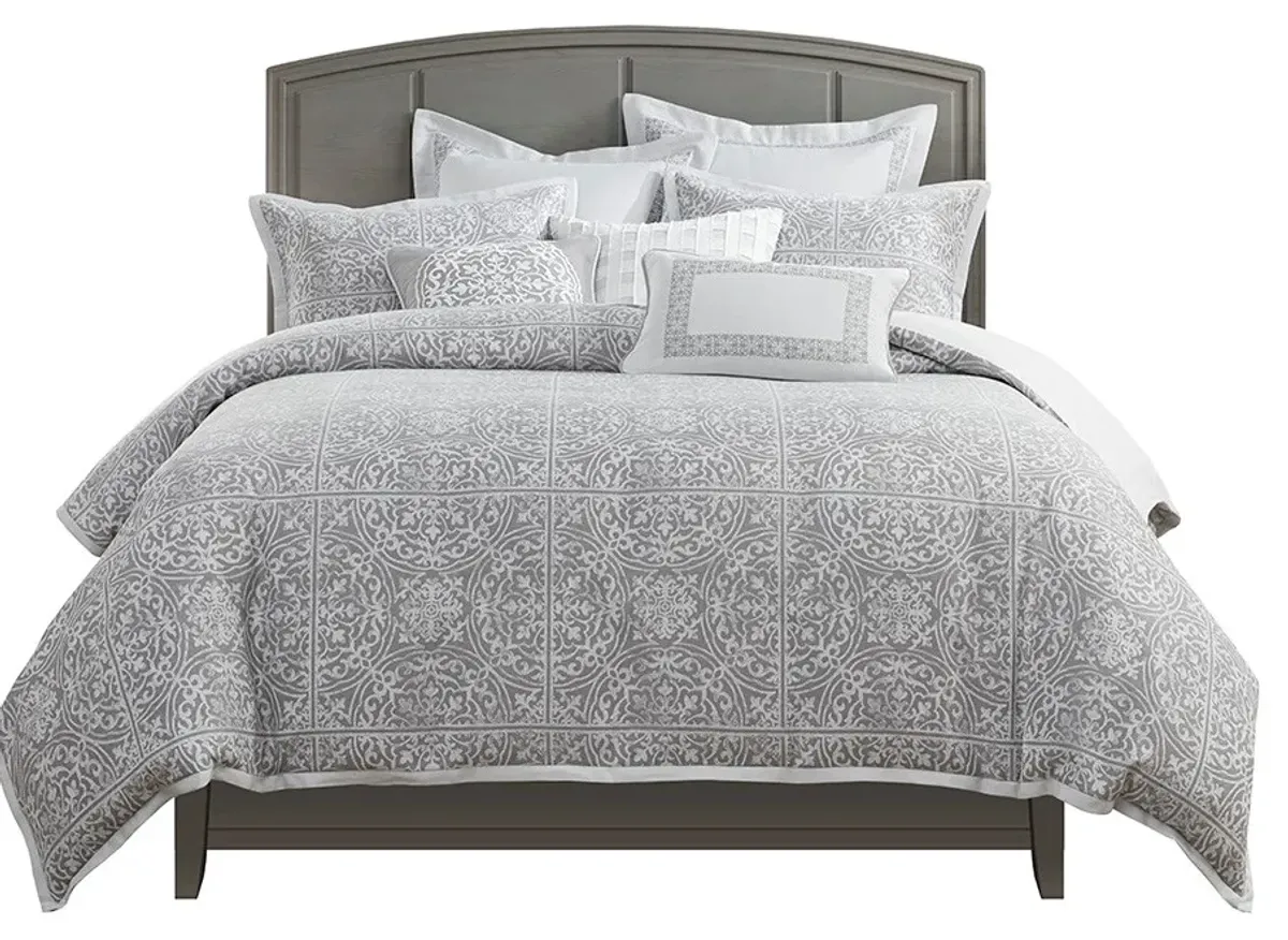 Olliix by Madison Park Signature Windham Grey King Jacquard Comforter Set