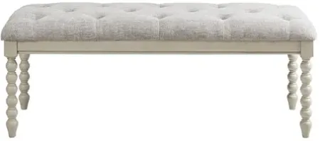Olliix by Madison Park Signature Beckett Light Grey/Natural Tufted Accent Bench