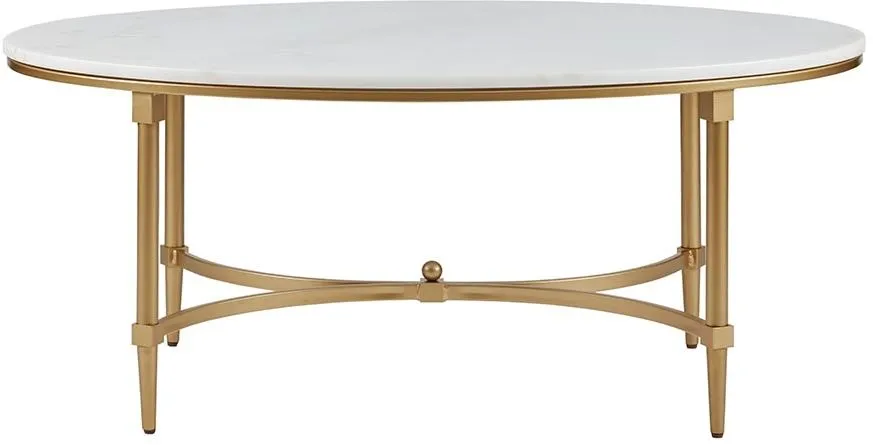 Olliix by Madison Park Signature White/Gold Bordeaux Coffee Table