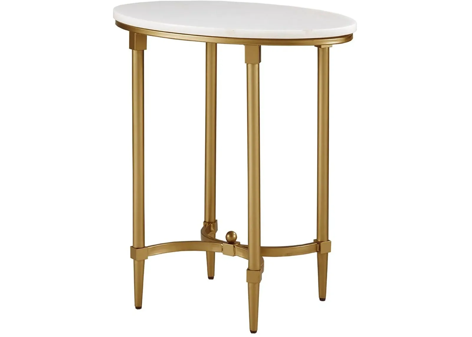 Olliix by Madison Park Signature White/Gold Bordeaux End Table