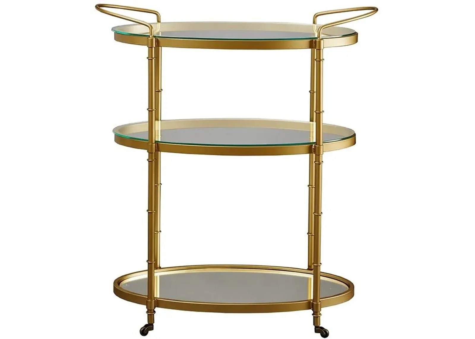 Olliix by Madison Park Signature Antique Gold Lauren Bar Cart