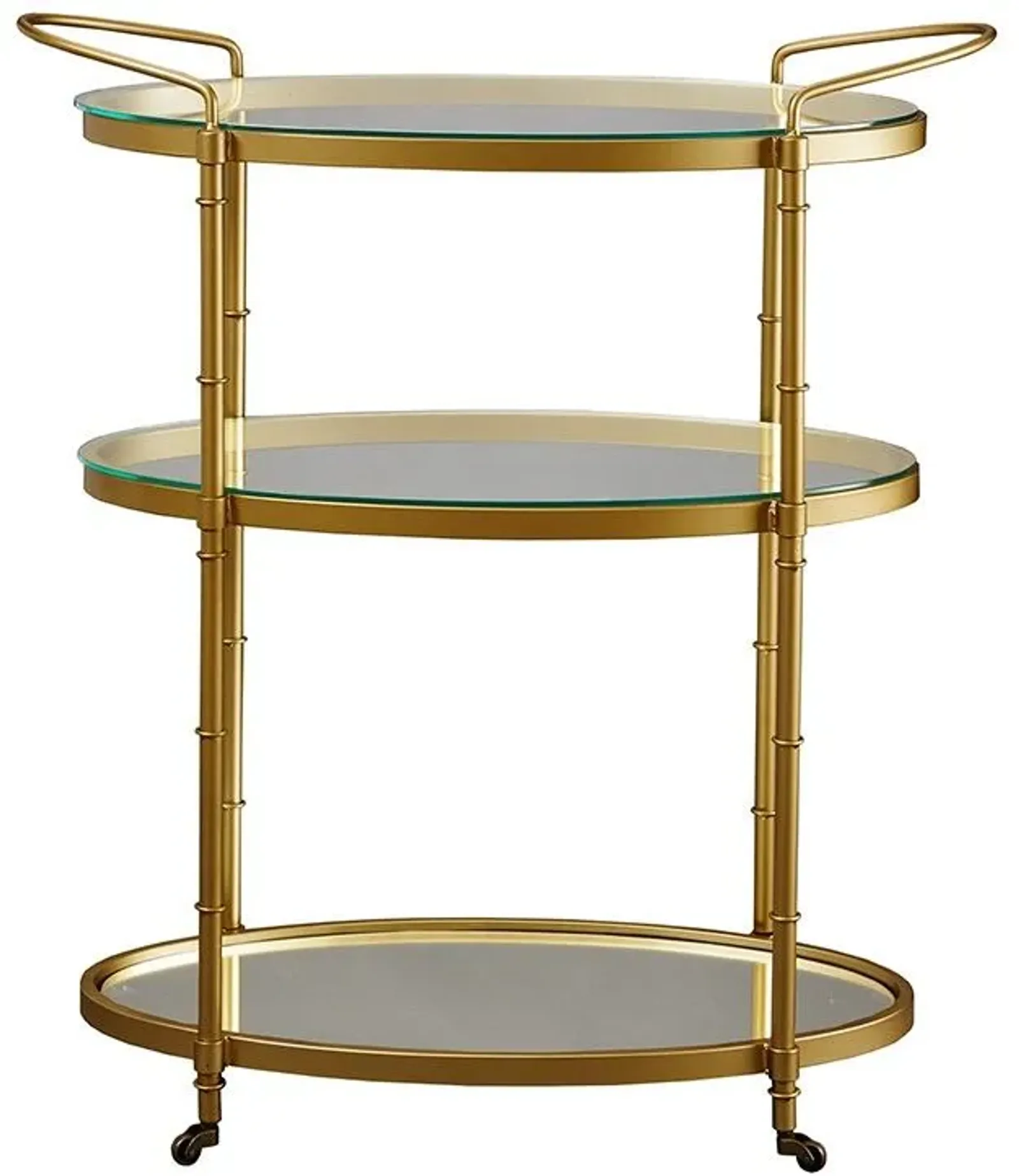 Olliix by Madison Park Signature Antique Gold Lauren Bar Cart