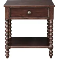 Olliix by Madison Park Signature Morocco Brown Beckett Nightstand