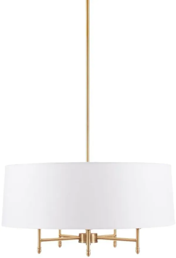 Olliix by Hampton Hill White/Gold Presidio Chandelier