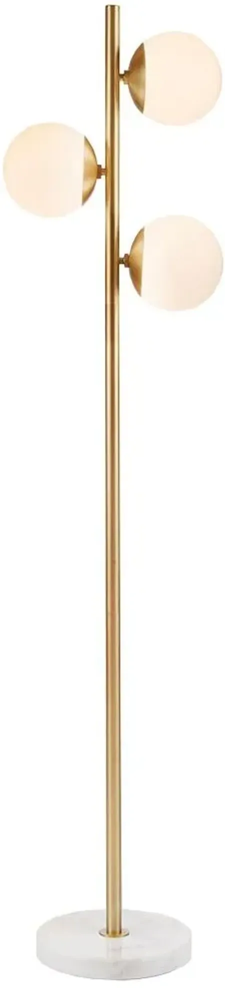 Olliix by INK+IVY White/Gold Holloway Floor Lamp