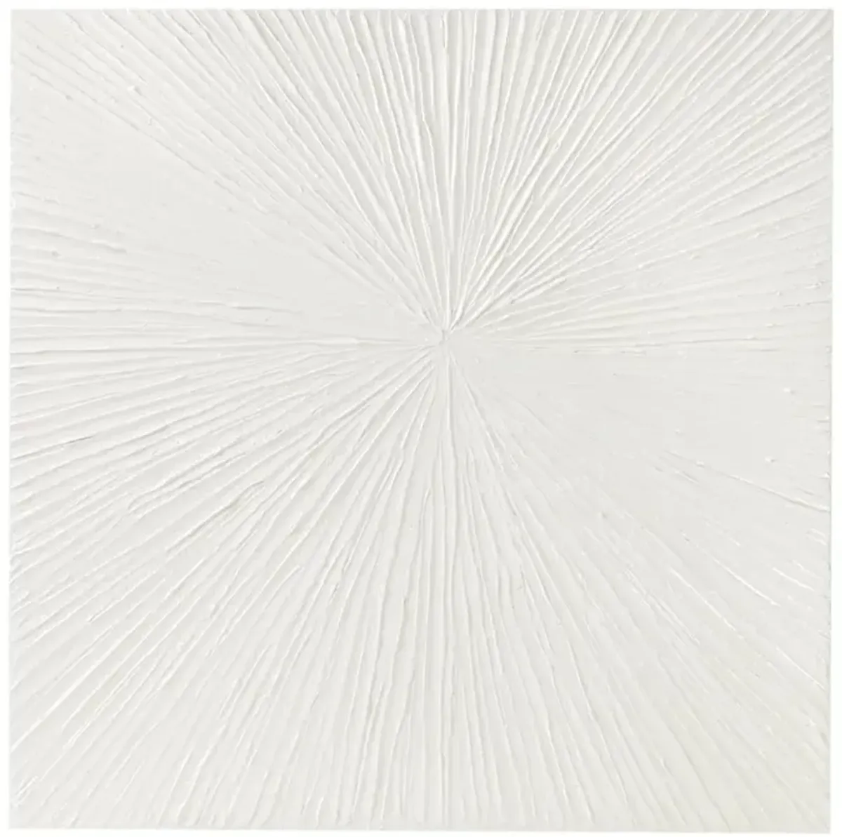 Olliix by Madison Park Sunburst White 100% Hand Painted Dimensional Resin Wall Décor