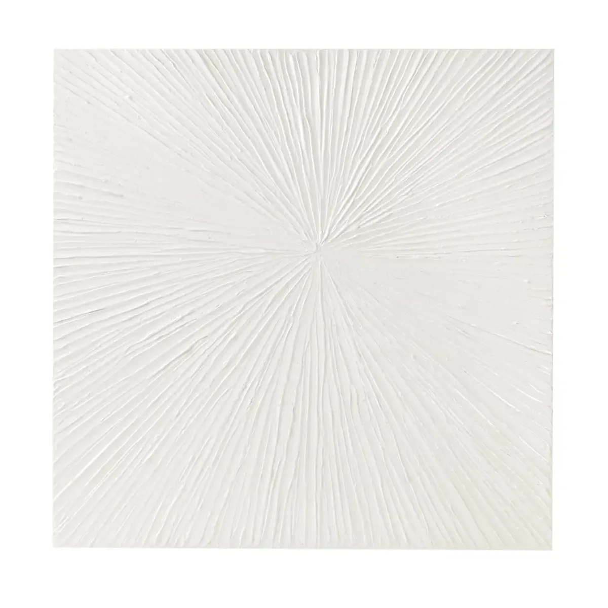 Olliix by Madison Park Sunburst White 100% Hand Painted Dimensional Resin Wall Décor