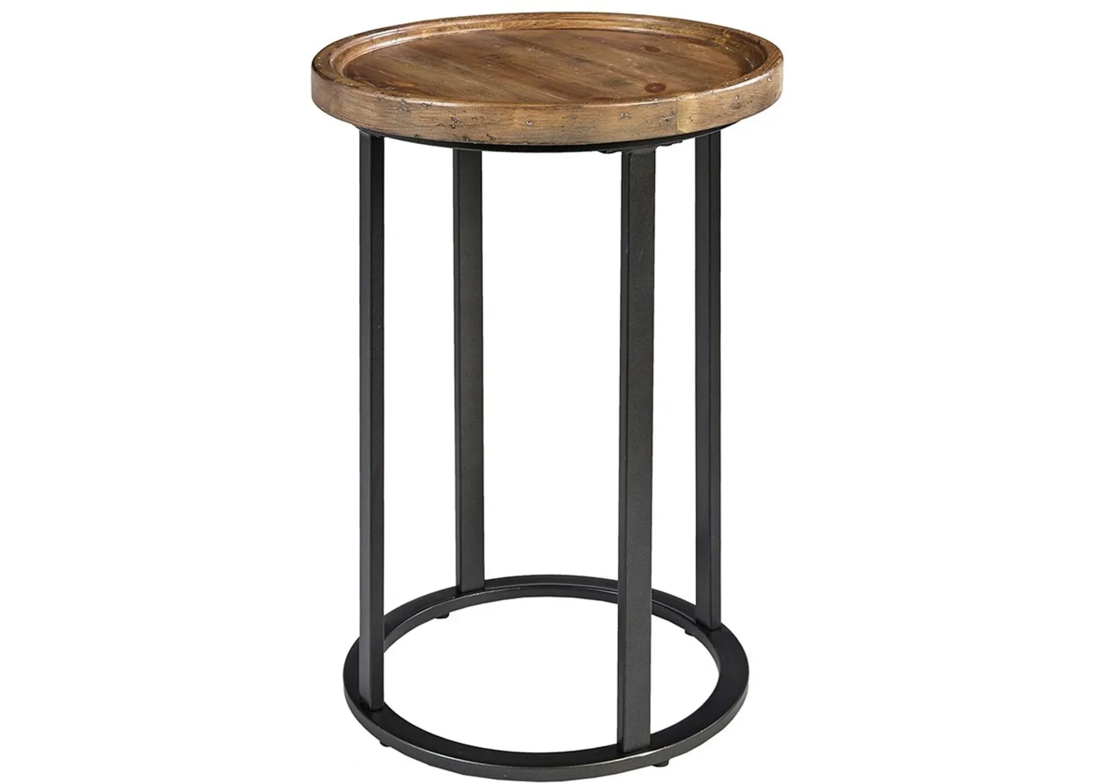 Olliix by Martha Stewart Reclaimed Oak/Iron Irisa Round Accent Table