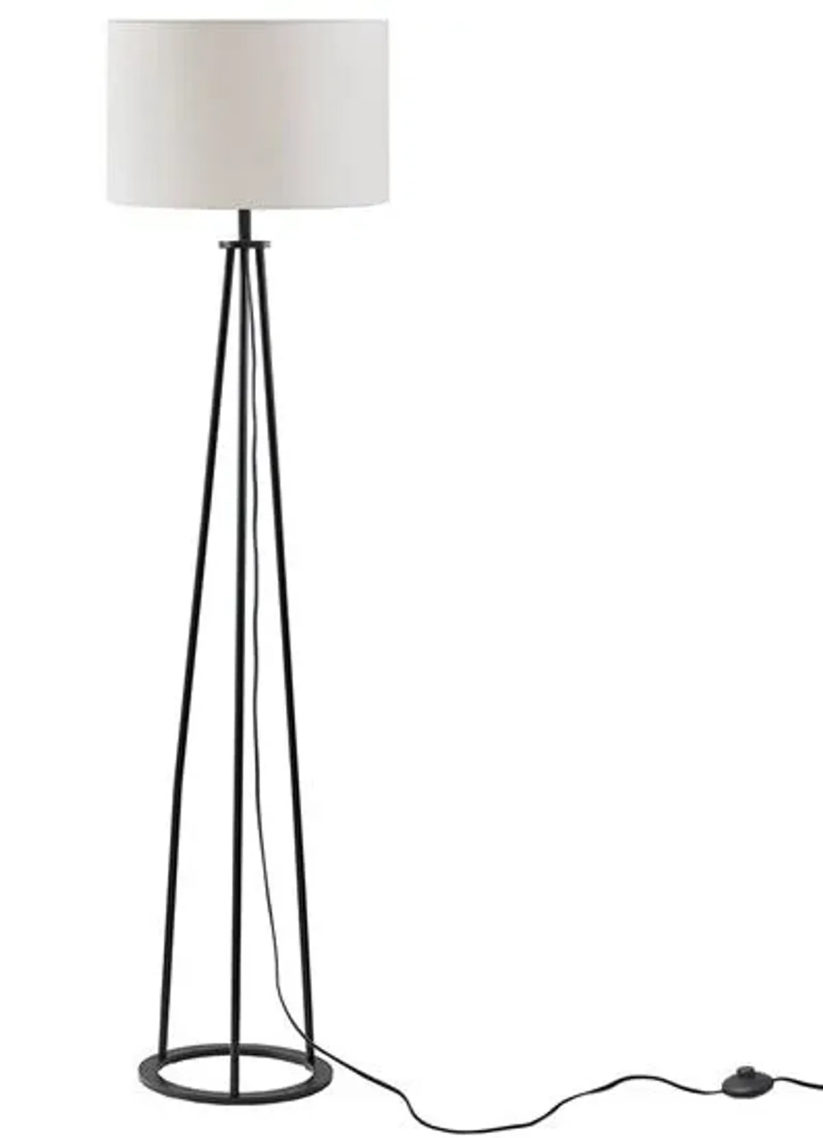 Olliix by Martha Stewart Clyde Black Metal Tripod 59.5" Floor Lamp