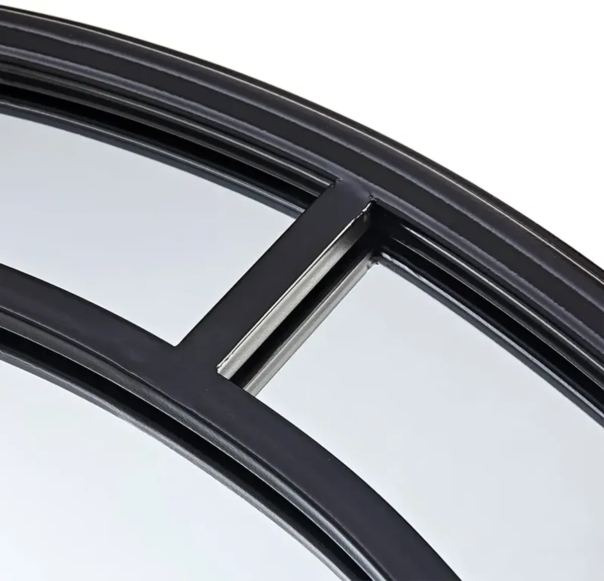 Olliix by Martha Stewart Katonah Black Round Framed Décor Wall Mirror