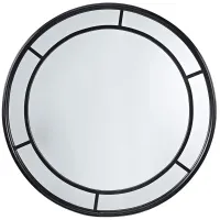 Olliix by Martha Stewart Katonah Black Round Framed Décor Wall Mirror