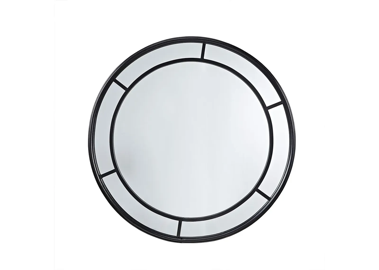 Olliix by Martha Stewart Katonah Black Round Framed Décor Wall Mirror