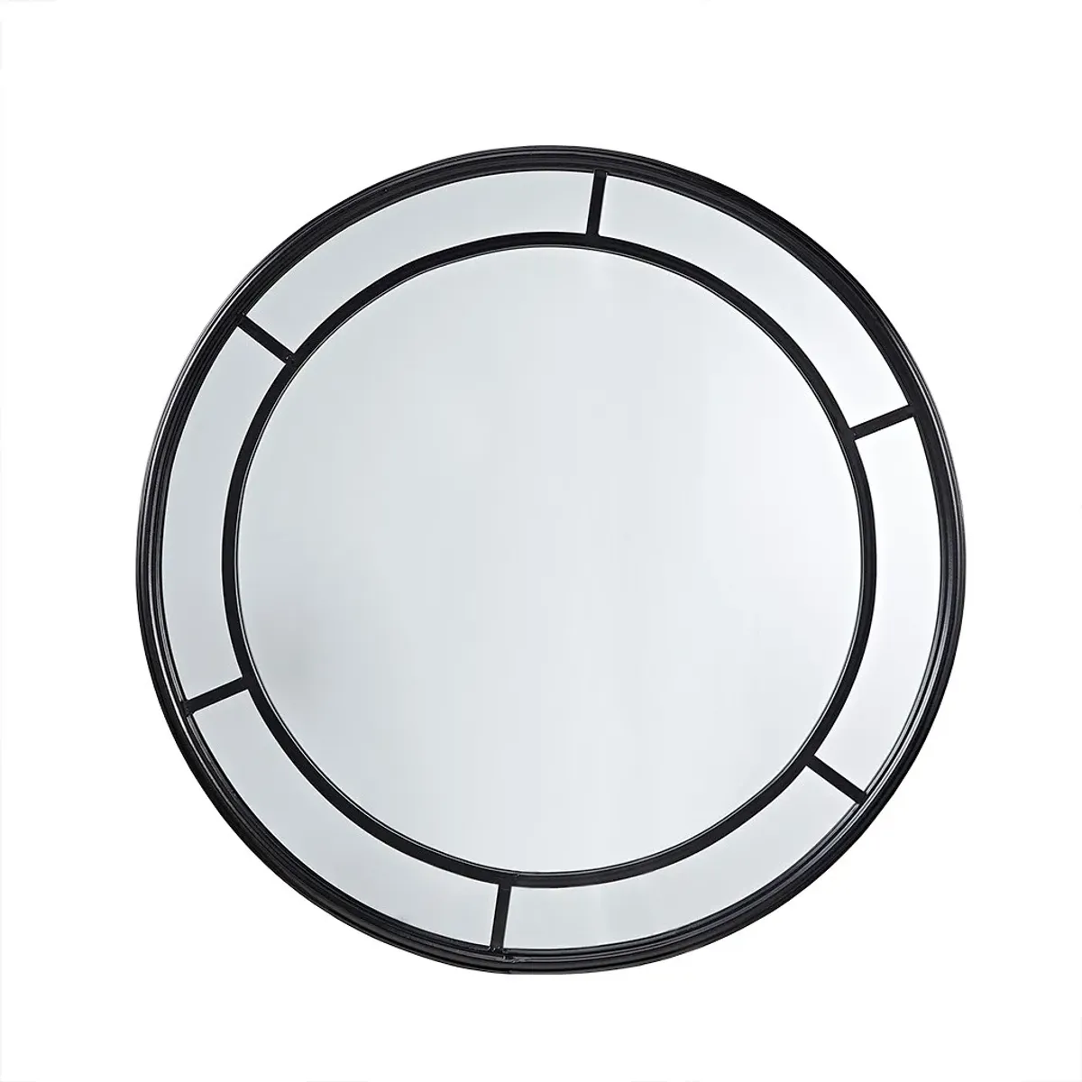 Olliix by Martha Stewart Katonah Black Round Framed Décor Wall Mirror