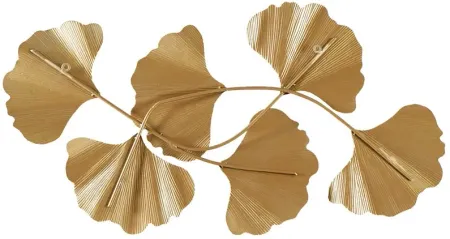 Olliix by Martha Stewart Faye Gold Foil Ginkgo Leaf Wall Art