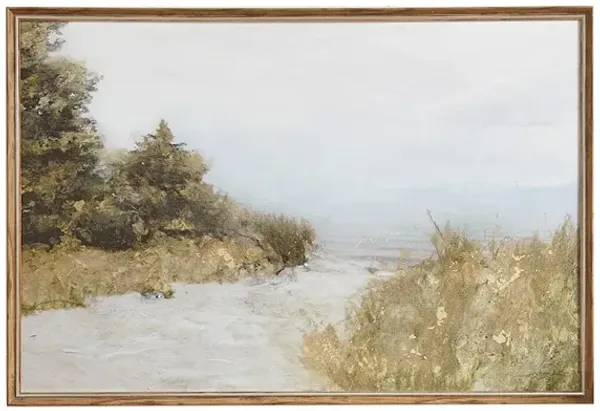 Olliix by Martha Stewart Lake Walk Multi-Colored Framed Gel Coated Canvas