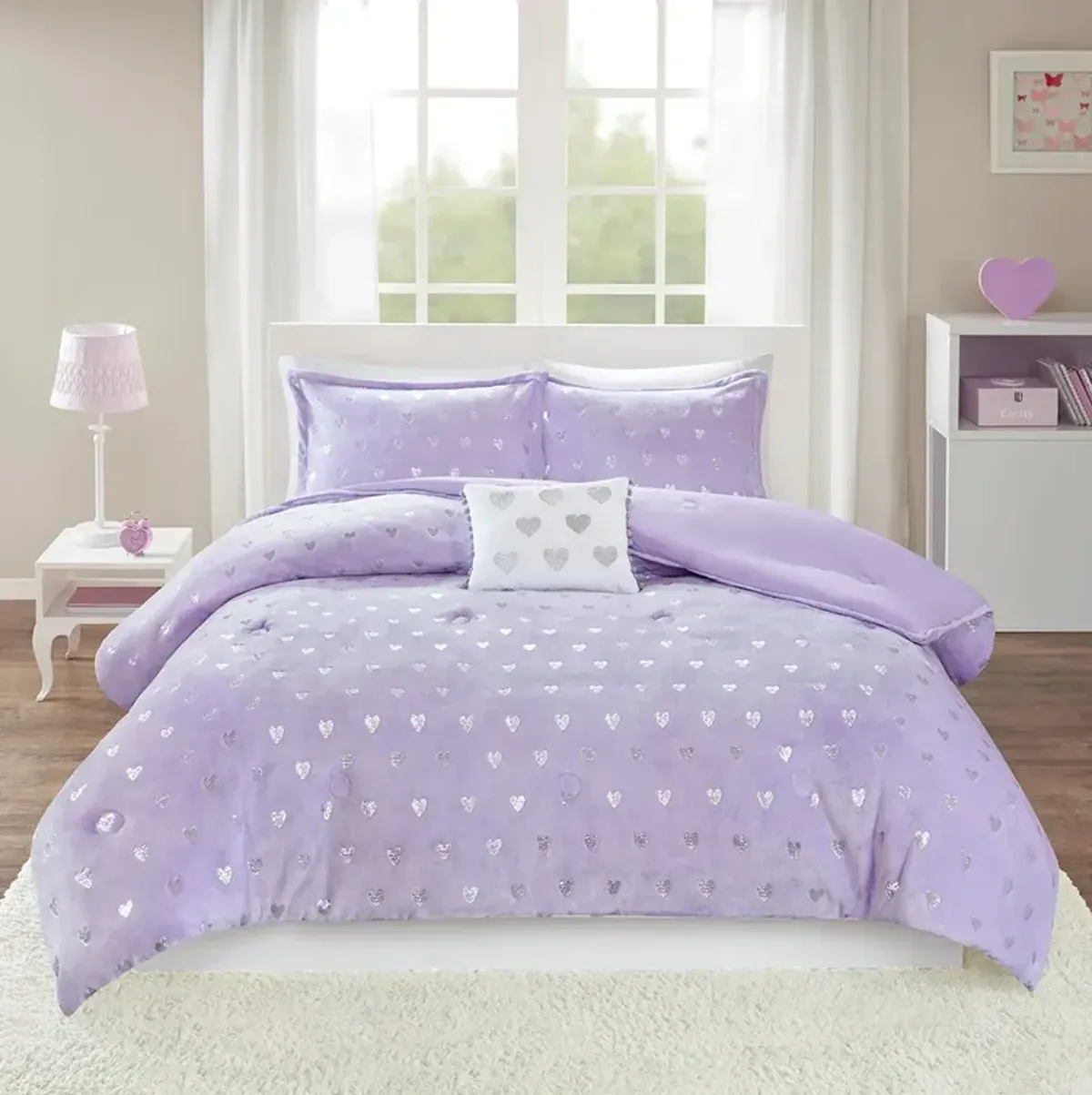 Olliix by Mi Zone Riley Purple Twin/Twin XL Comforter Set