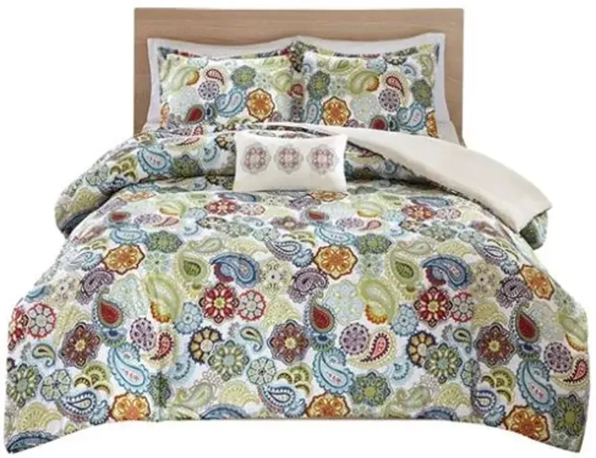 Olliix by Mi Zone Tamil Multi Twin/Twin Extra Large Comforter Set