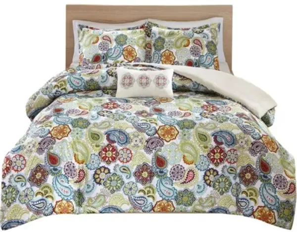 Olliix by Mi Zone Tamil Multi Full/Queen Comforter Set