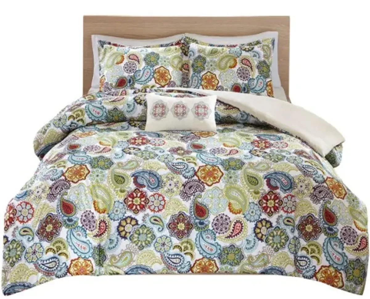 Olliix by Mi Zone Tamil Multi Full/Queen Comforter Set