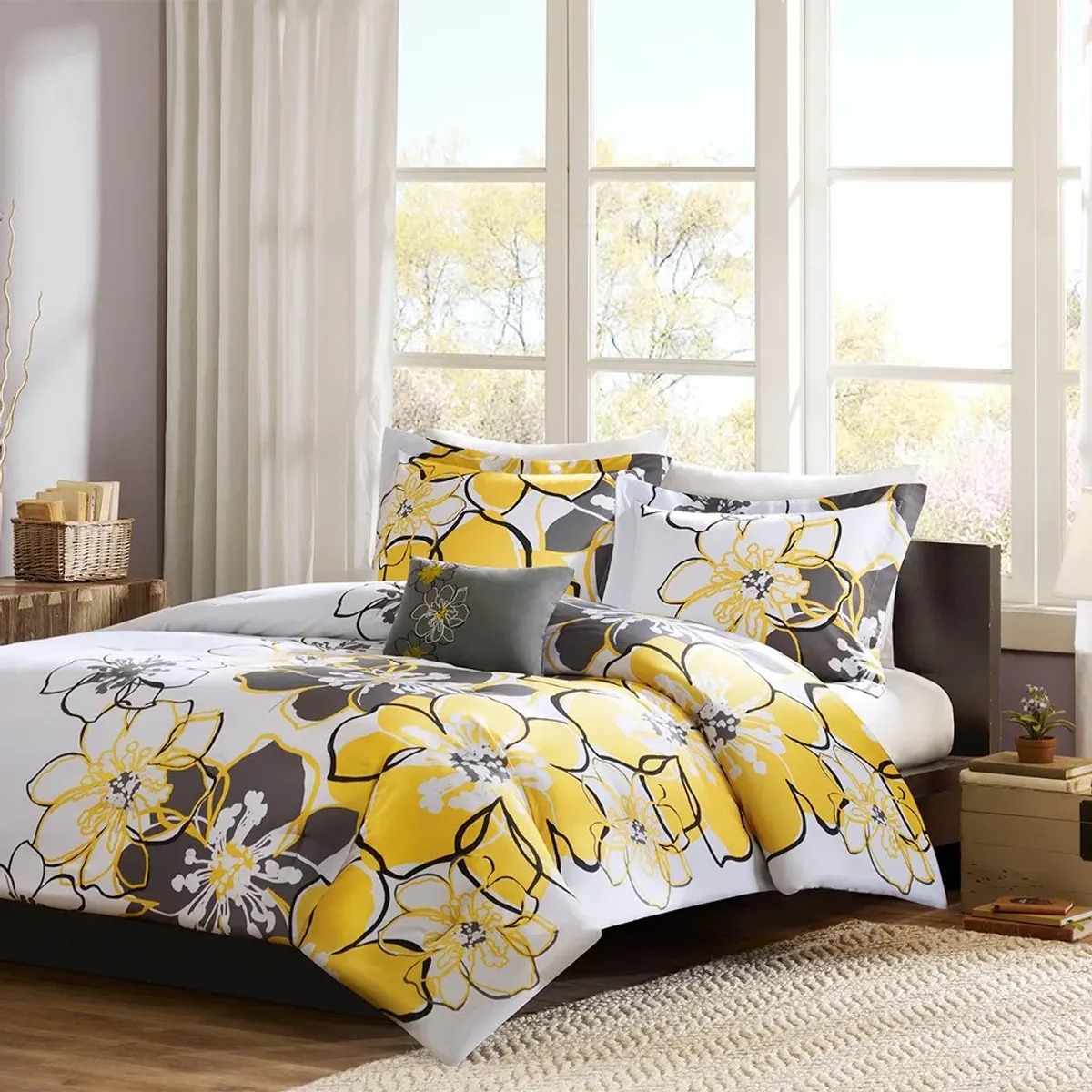 Olliix by Mi Zone Allison Yellow Twin/Twin XL Comforter Set