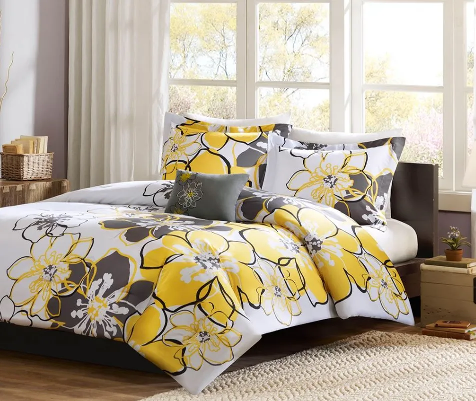 Olliix by Mi Zone Allison Yellow Full/Queen Comforter Set