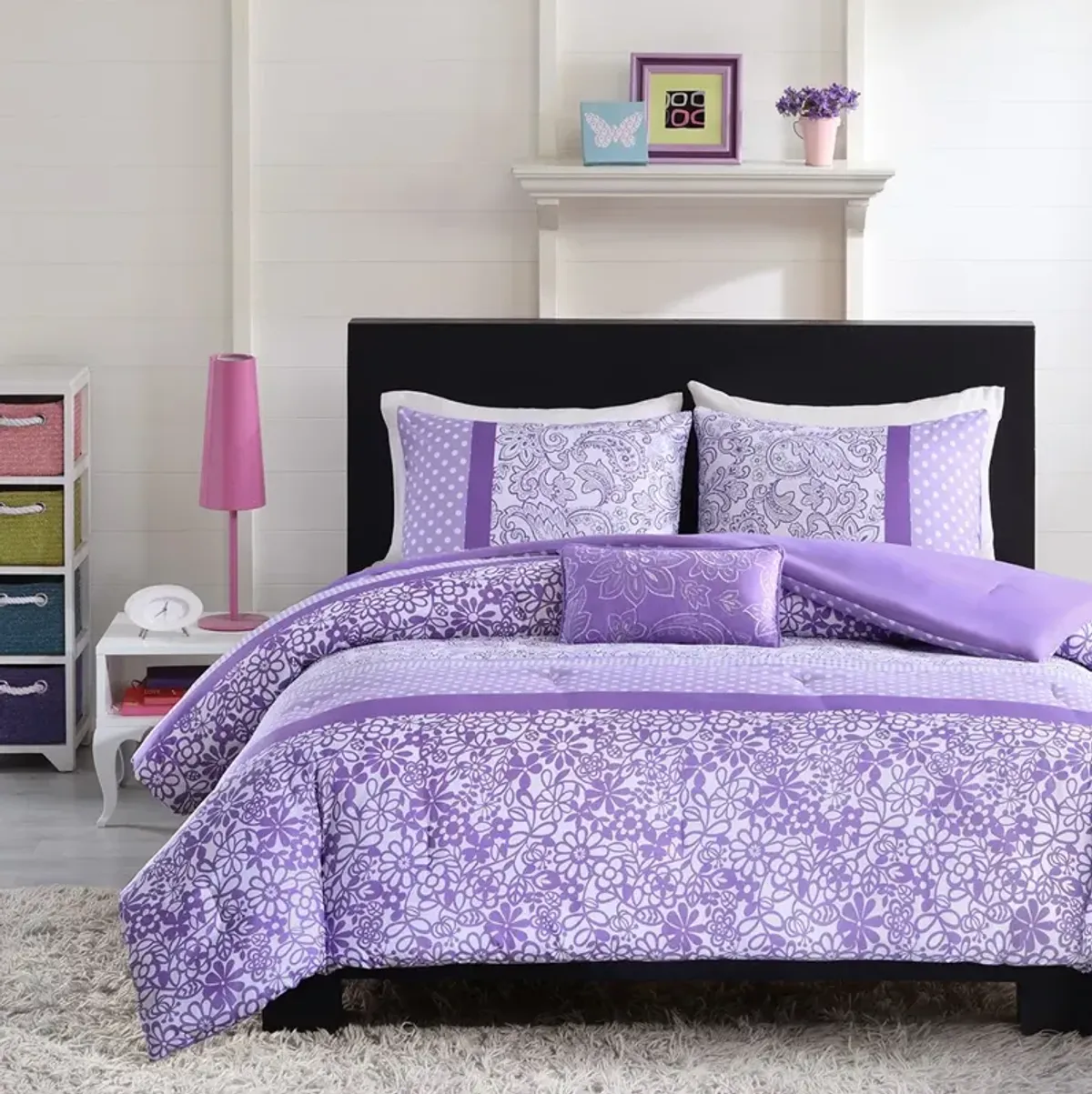 Olliix by Mi Zone Riley Purple Full/Queen Comforter Set