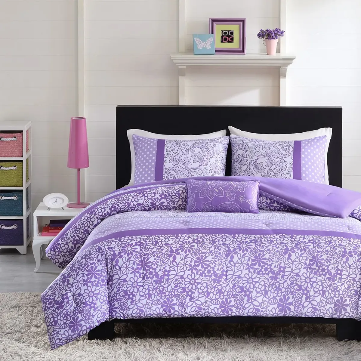 Olliix by Mi Zone Riley Purple Full/Queen Comforter Set