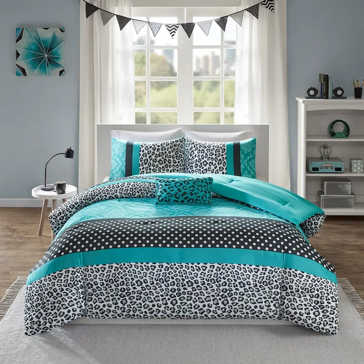 Olliix by Mi Zone Chloe Teal Twin/Twin XL Comforter Set