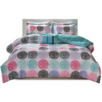 Olliix by Mi Zone Carly Purple Twin/Twin XL Reversible Comforter Set