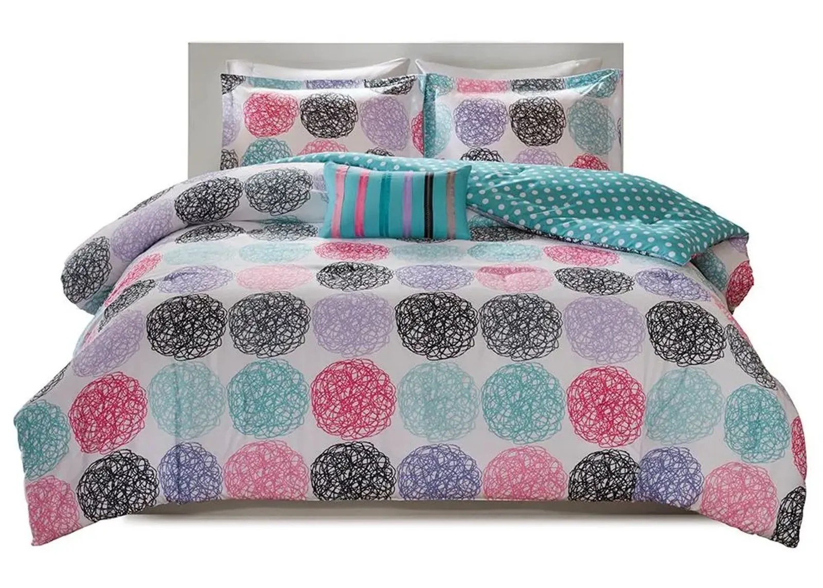 Olliix by Mi Zone Carly Purple Twin/Twin XL Reversible Comforter Set