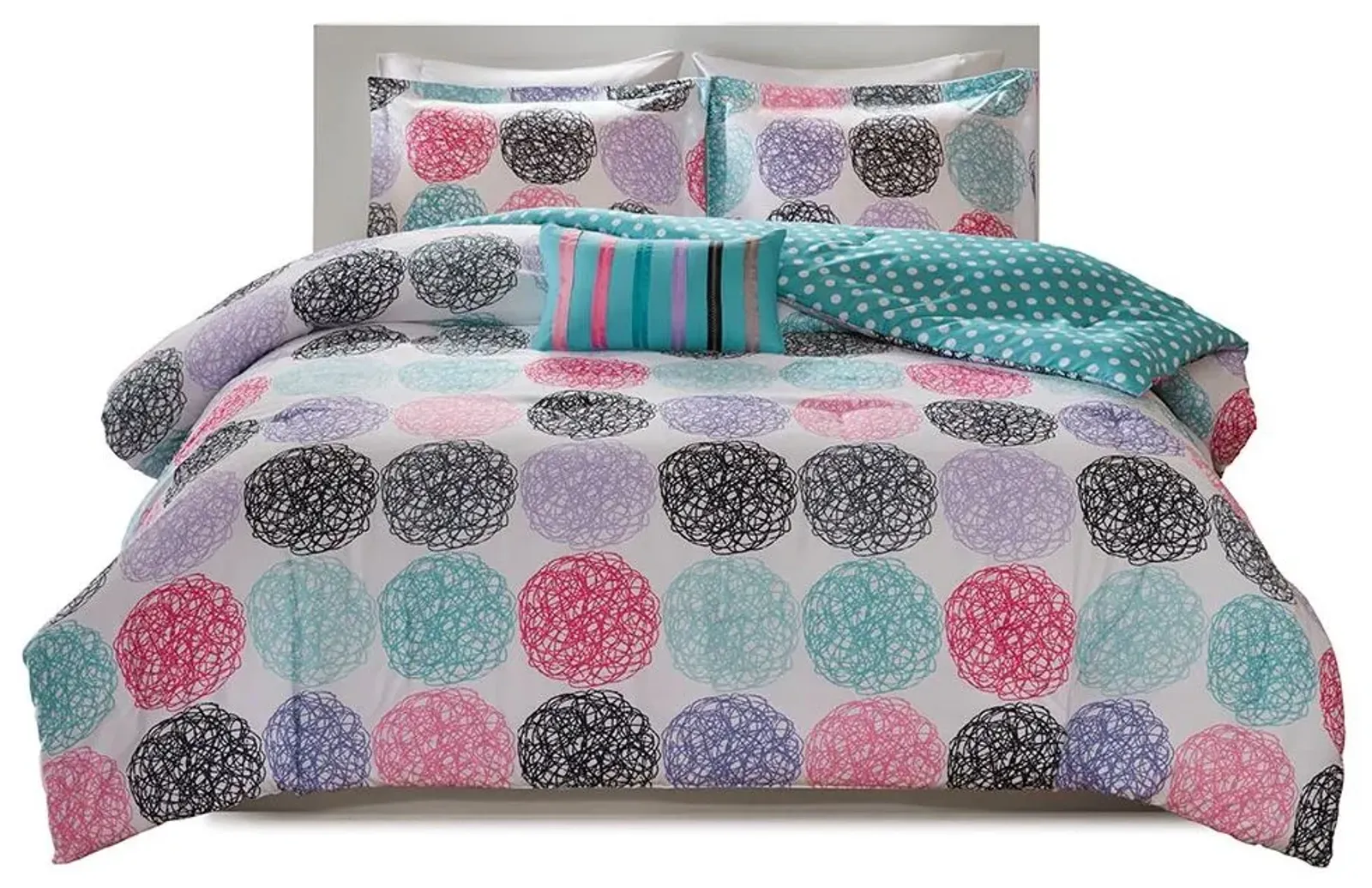 Olliix by Mi Zone Carly Purple Twin/Twin XL Reversible Comforter Set