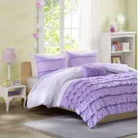 Olliix by Mi Zone Morgan Purple Full/Queen Comforter Set