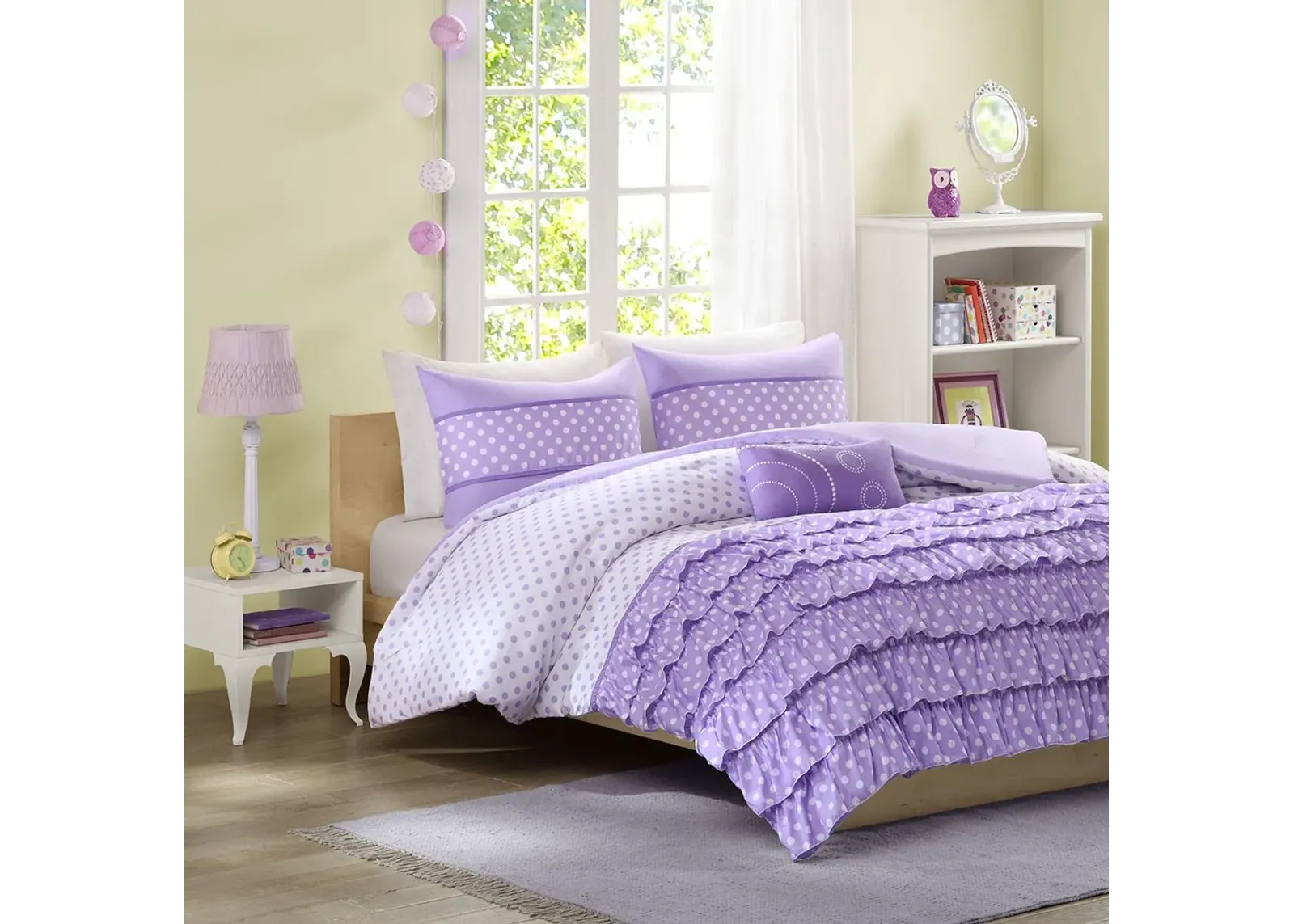 Olliix by Mi Zone Morgan Purple Full/Queen Comforter Set