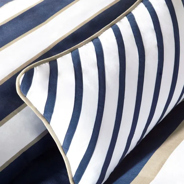 Olliix by Mi Zone Ashton Navy and Khaki King/California King Comforter Set