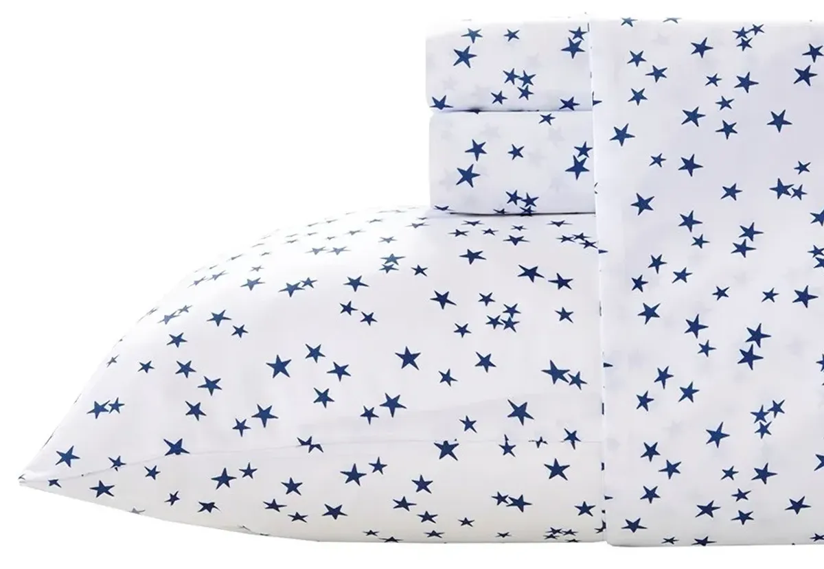 Olliix by Mi Zone Printed Blue Twin Sheet Set