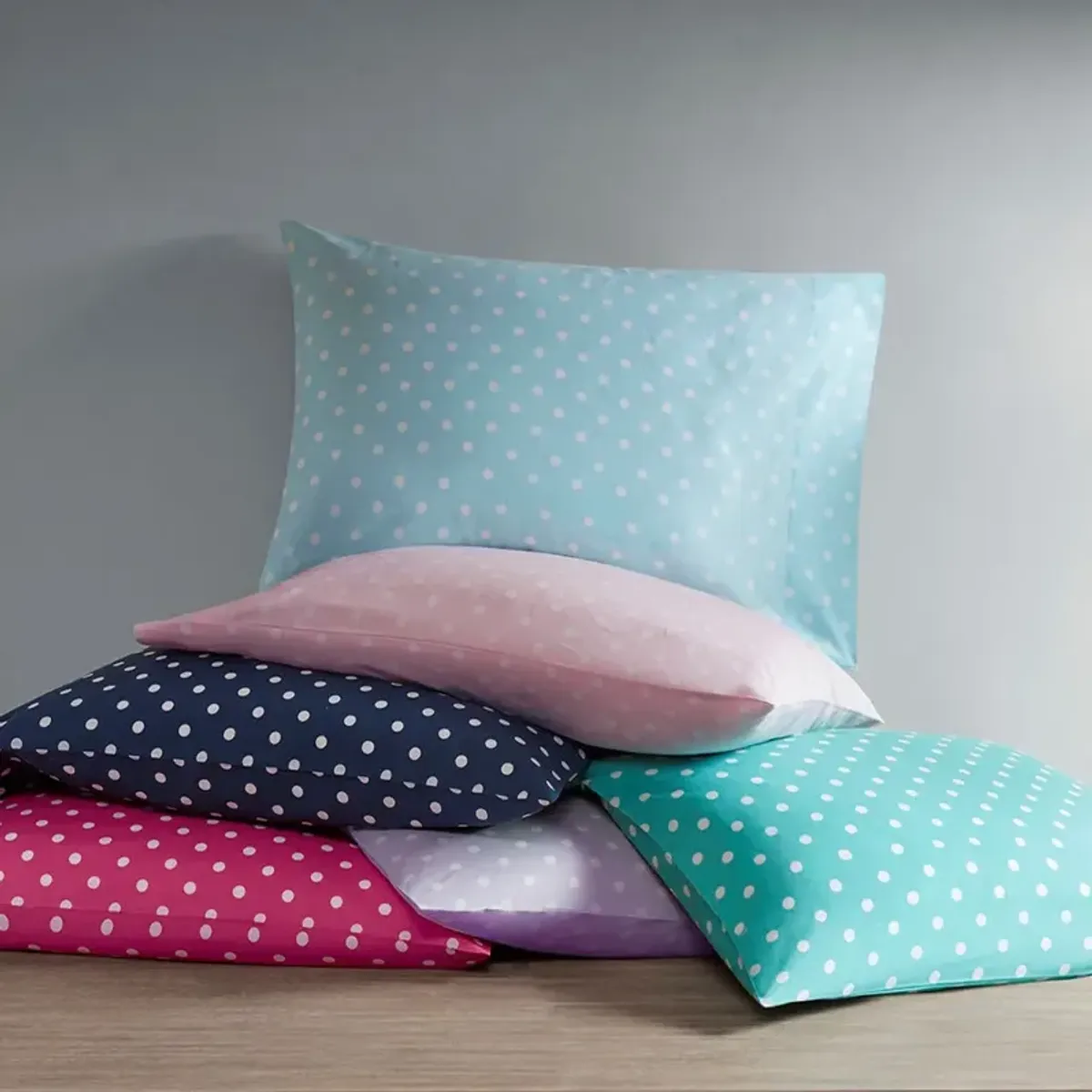 Olliix by Mi Zone Pink Queen Polka Dot Printed 100% Cotton Sheet Set