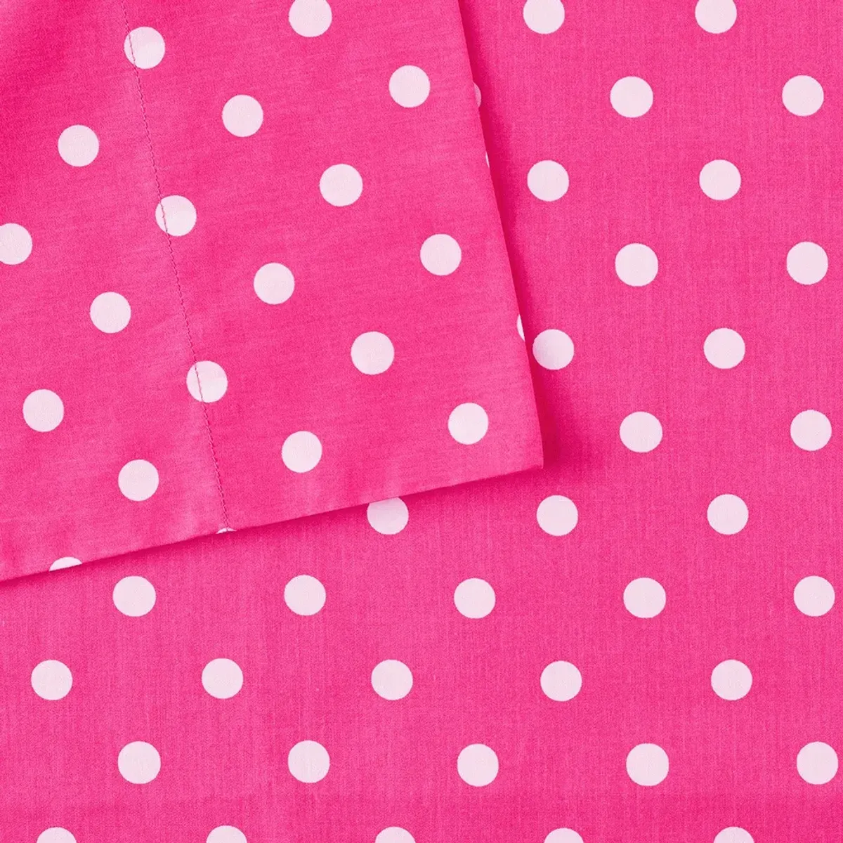 Olliix by Mi Zone Dark Pink Twin Polka Dot Printed 100% Cotton Sheet Set