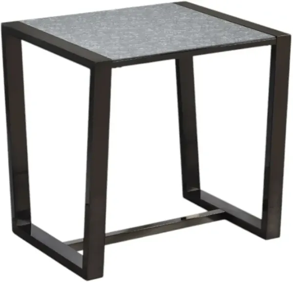 Steve Silver Co. Mazie Gray End Table with Black Base