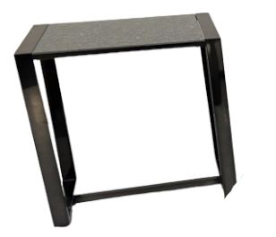 Steve Silver Co. Mazie Gray End Table with Black Base