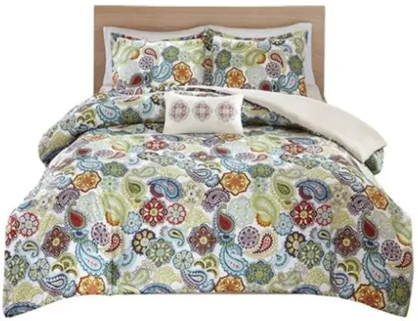 Olliix by Mi Zone Tamil Multi Twin/Twin Extra Large Reversible Coverlet Set