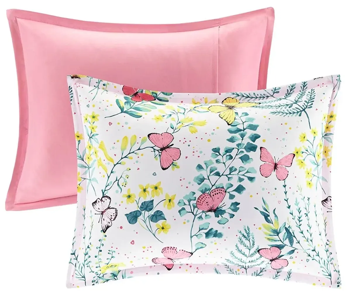 Olliix by Mi Zone Kids Cynthia Pink Full Printed Butterfly Comforter Set
