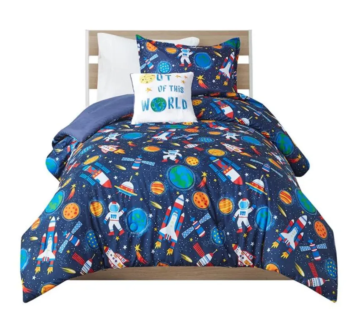 Olliix by Mi Zone Kids Jason Multi Twin Outer Space Comforter Set