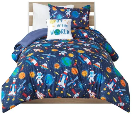 Olliix by Mi Zone Kids Jason Multi Twin Outer Space Comforter Set