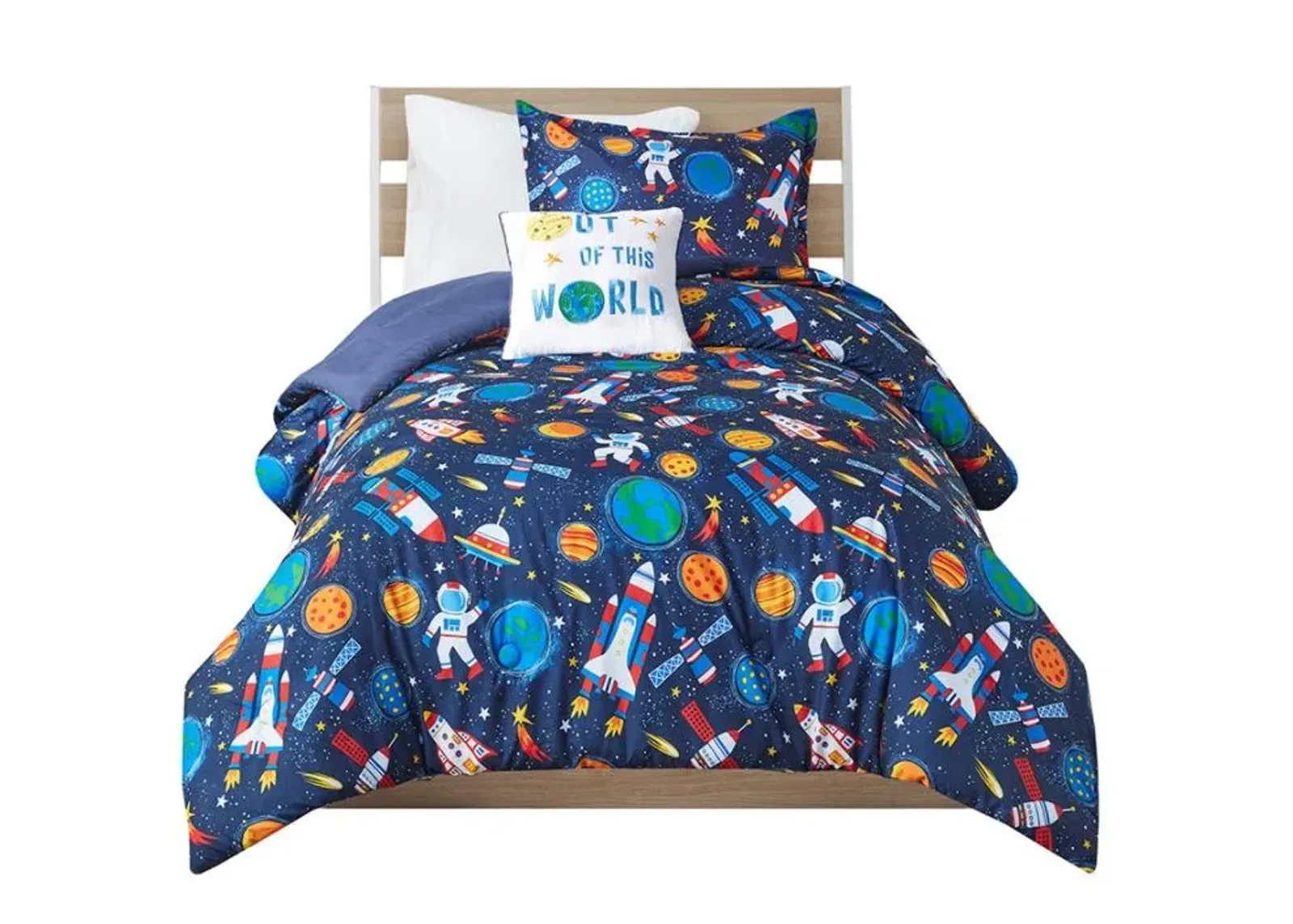 Olliix by Mi Zone Kids Jason Multi Full/Queen Outer Space Comforter Set