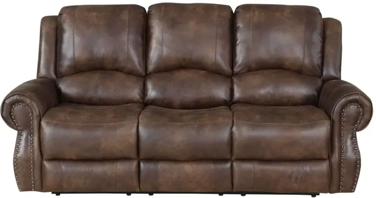 Steve Silver Co. Navarro Saddle Brown Reclining Sofa