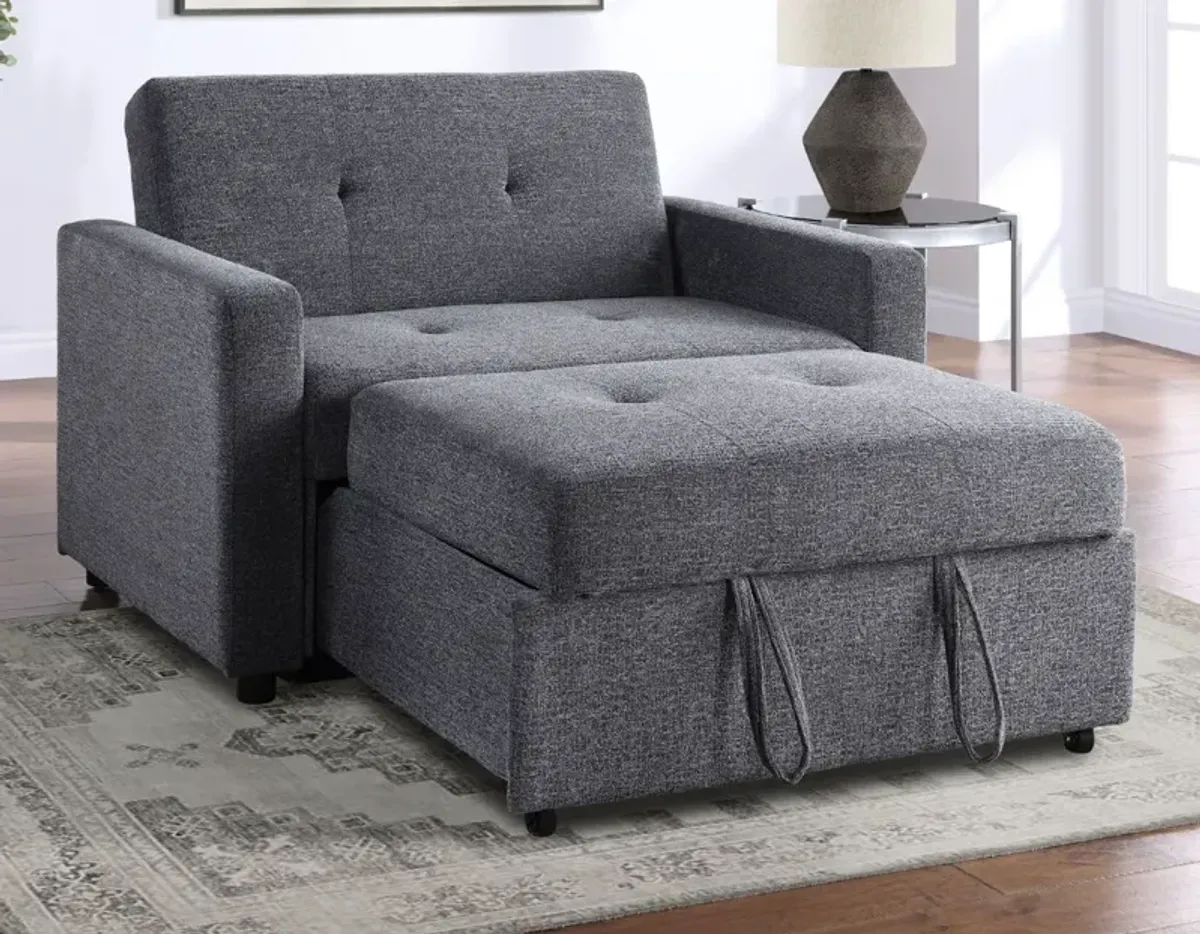 Steve Silver Co. Noah Grey Chair with Twin Sleeper