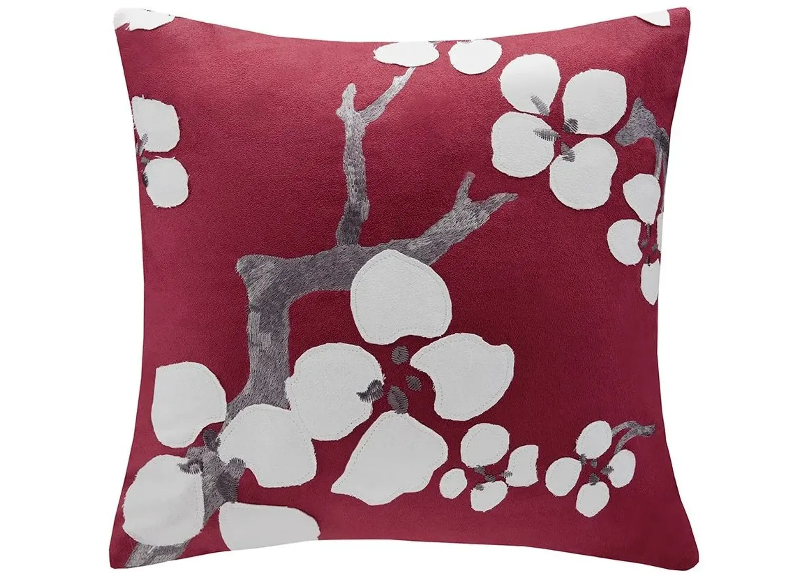 Olliix by N Natori Red Cherry Blossom Square Pillow