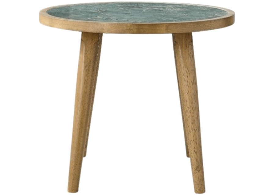 Steve Silver Co. Novato Light Chestnut Sintered Stone End Table