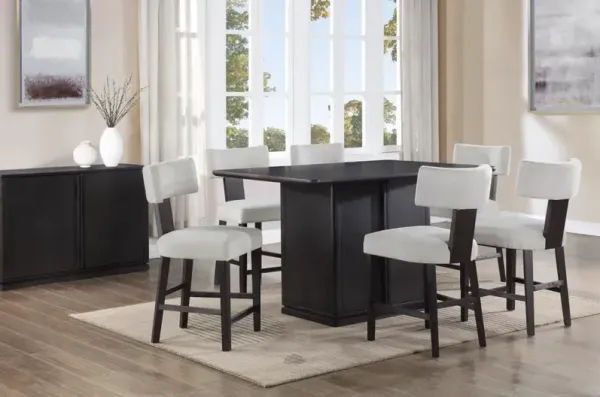 Steve Silver Co. Oakley 7-Piece Black Counter Height Dining Set