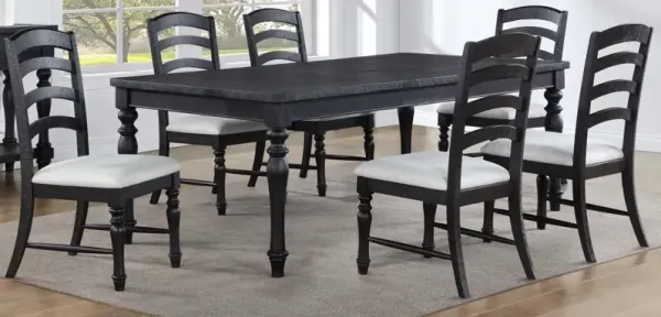 Steve Silver Co. Odessa 7-Piece Black/White Dining Set